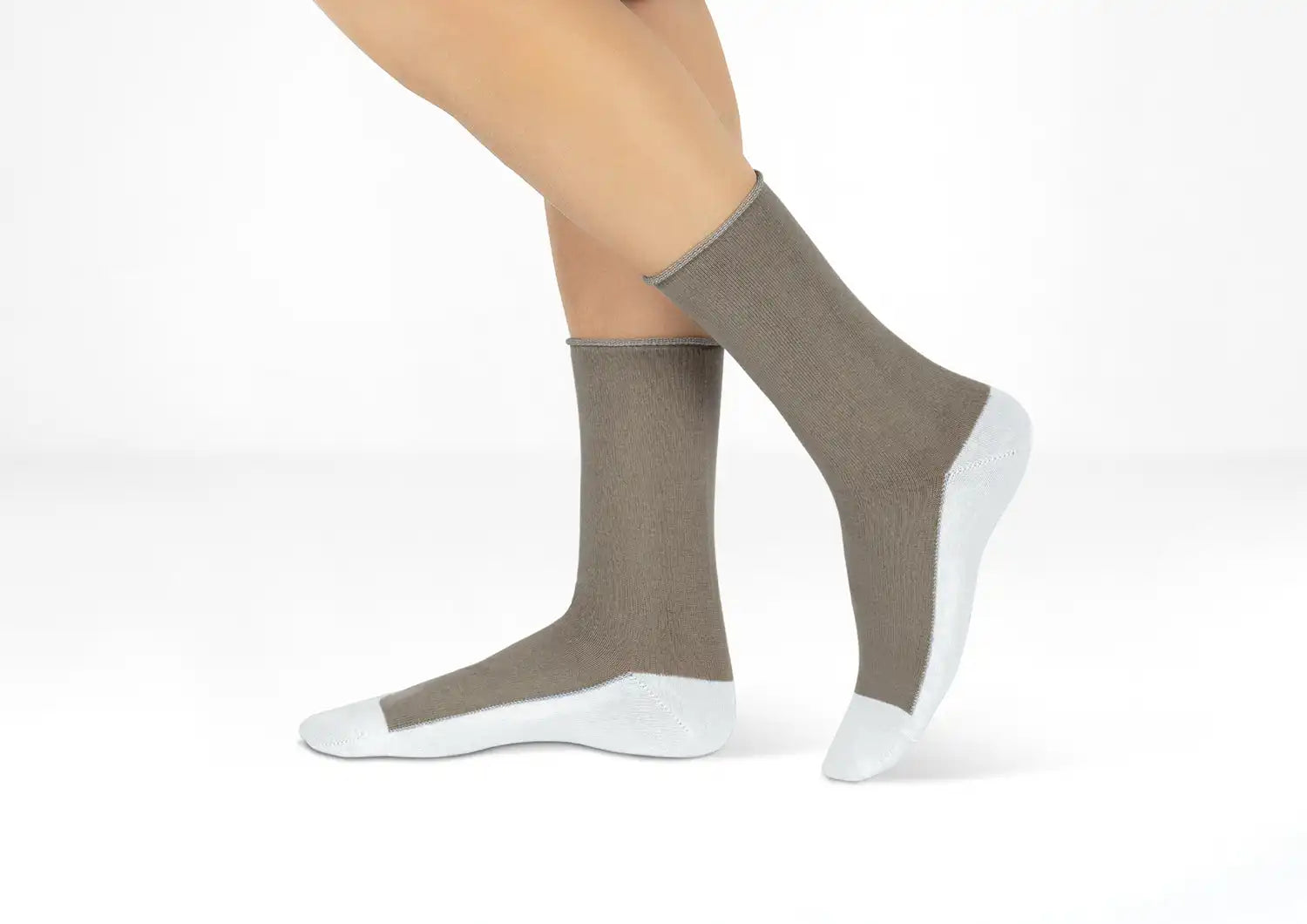 Casual/Dress Diabetic Socks - Brown Secondary image