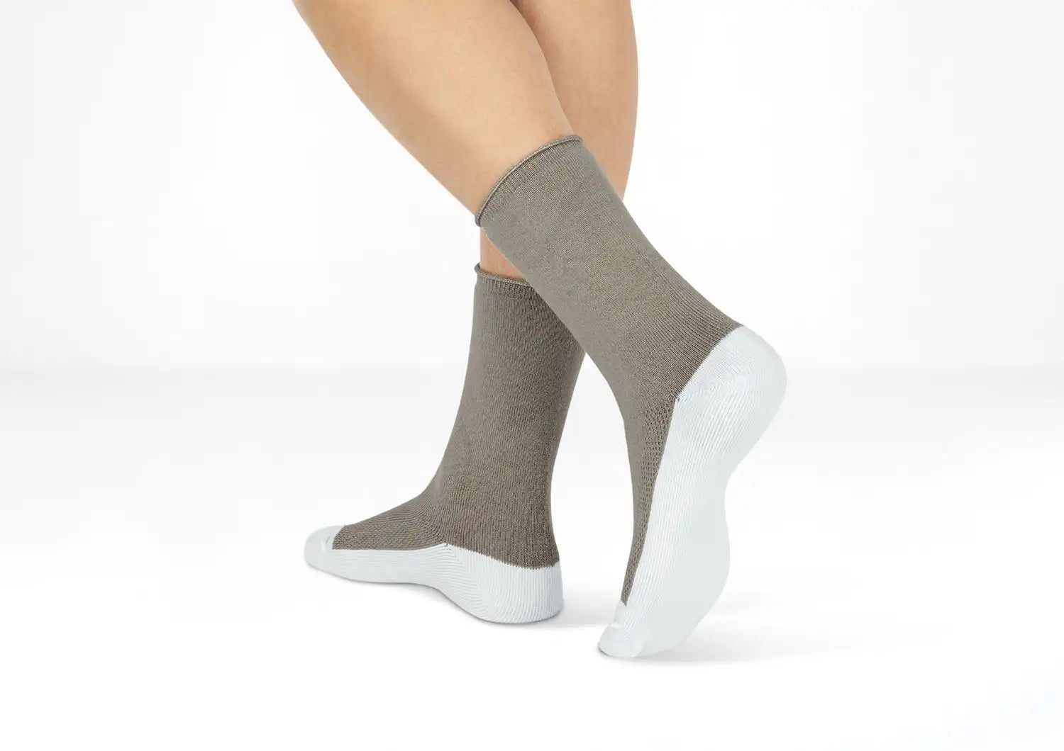 Extra Roomy Diabetic Socks (Thick) - Brown Secondary image