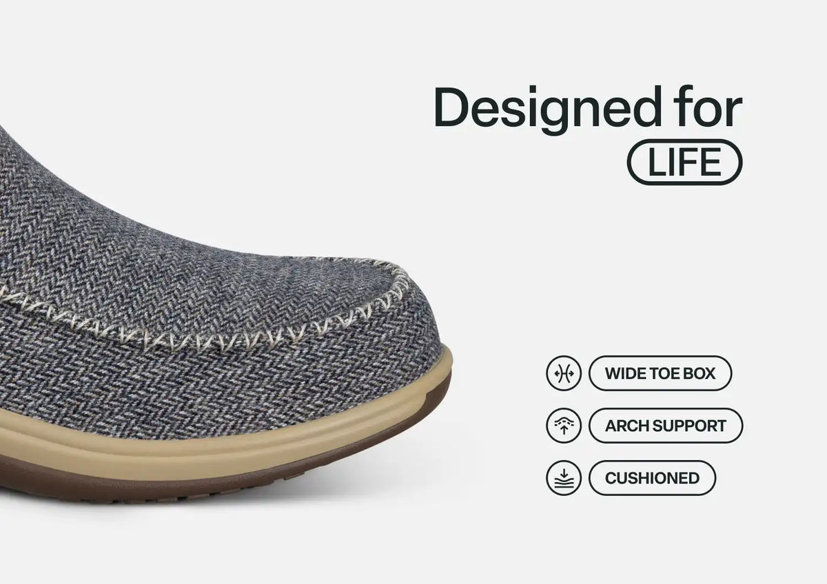 Lorin Hands-Free - Blue Herringbone Wool