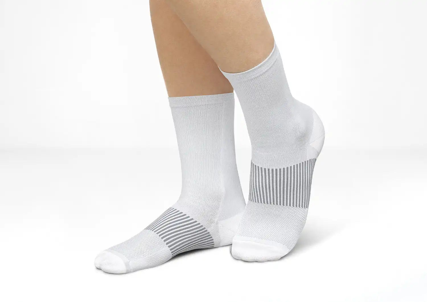 Mid-Calf Compression Socks 18-25 mmHg - White Secondary image