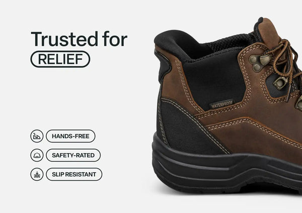 Graphite Hands-Free Work Boots - Brown
