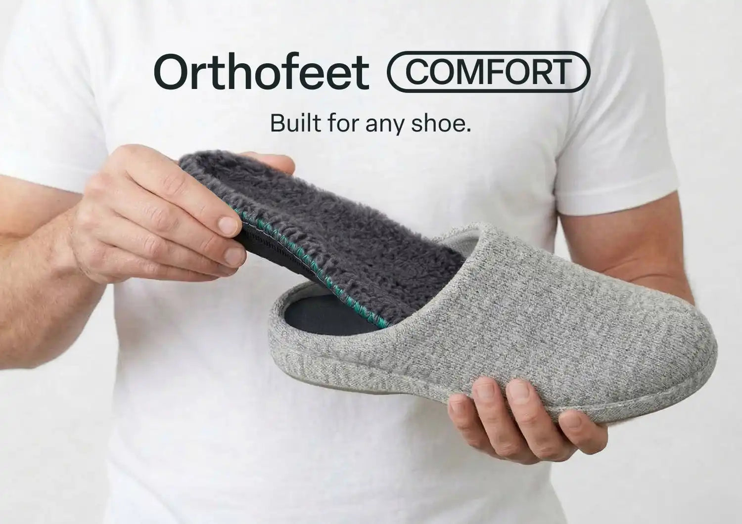 Men's Slipper Insoles - Gray Secondary image
