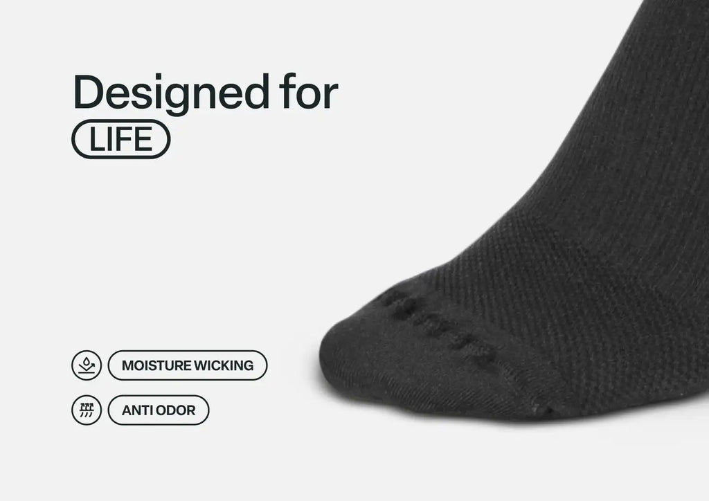Compression Ankle Socks 20-30 mmHg - Black