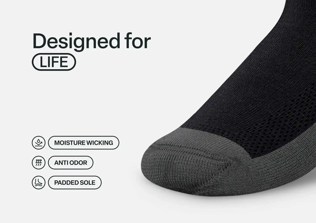 Padded Sole Socks - Charcoal
