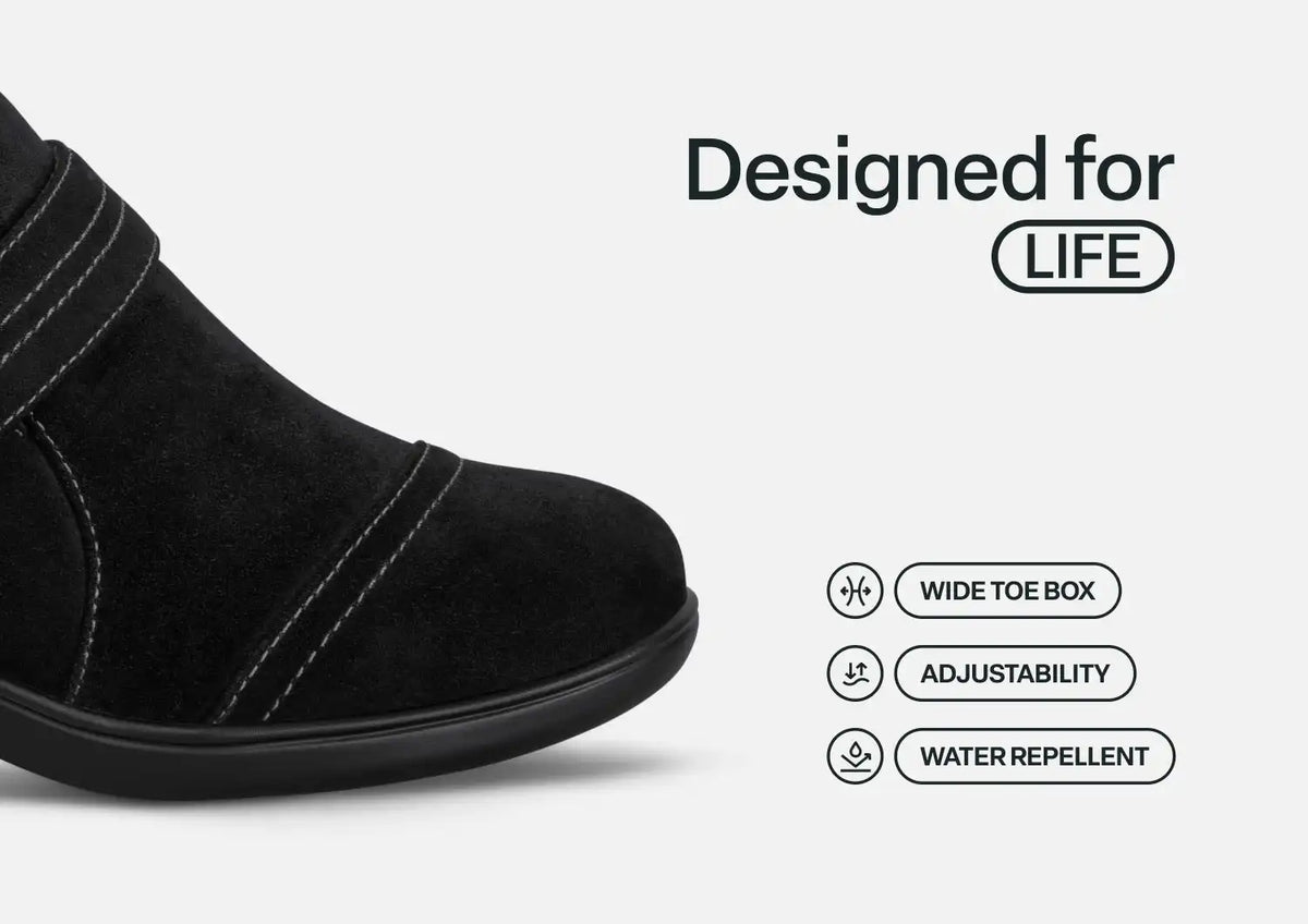 Eva - Black Suede