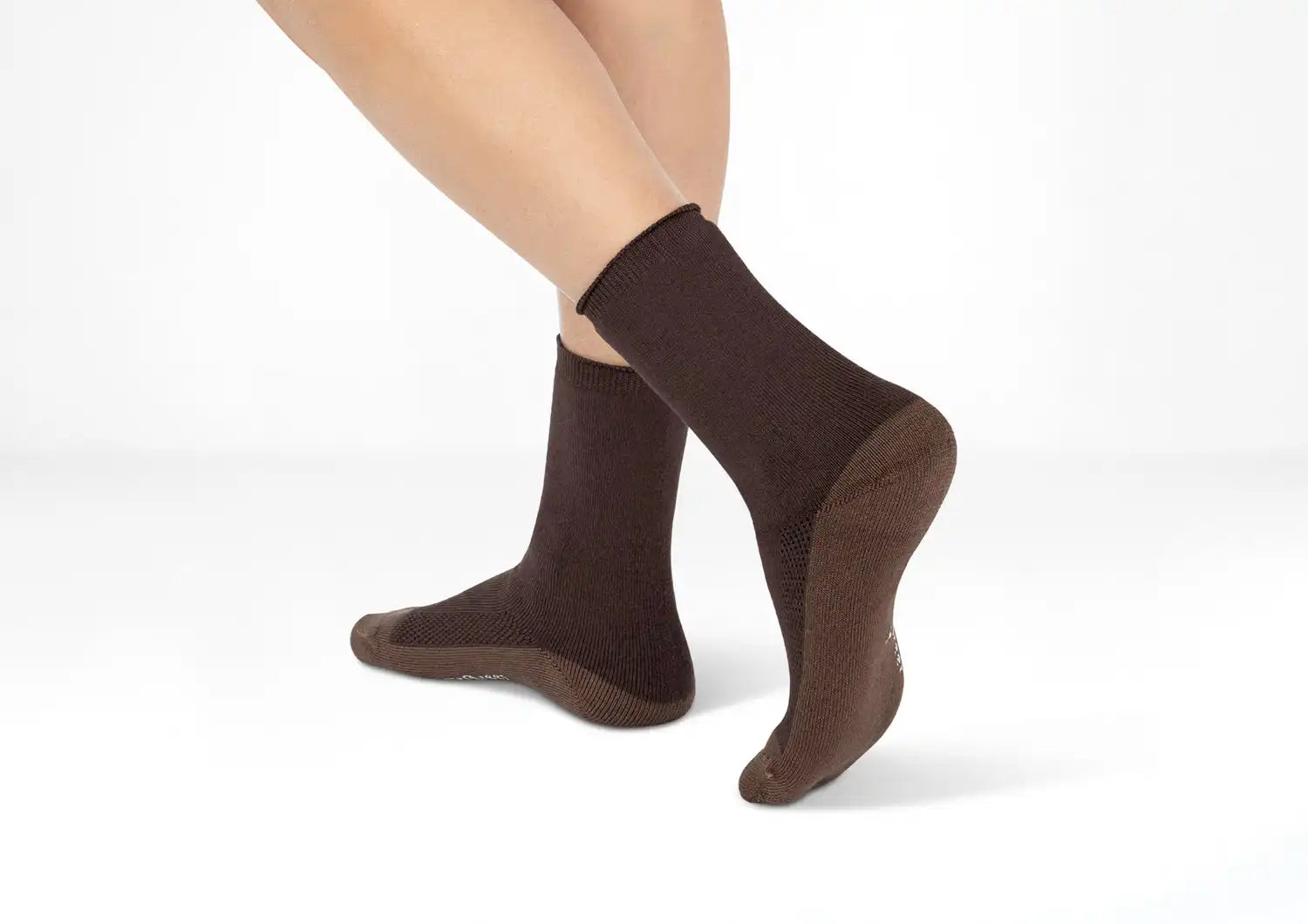 Extra Roomy Socks (Thick) - Dark Brown Secondary image