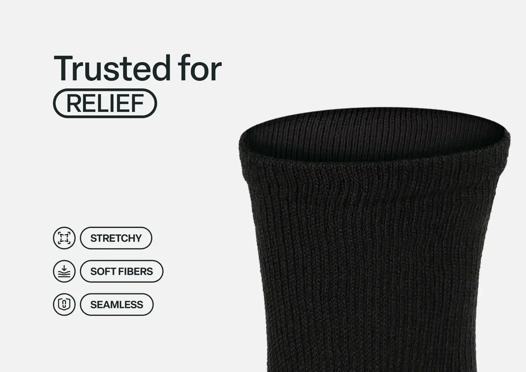 Extra Roomy Socks (Thick) - Charcoal