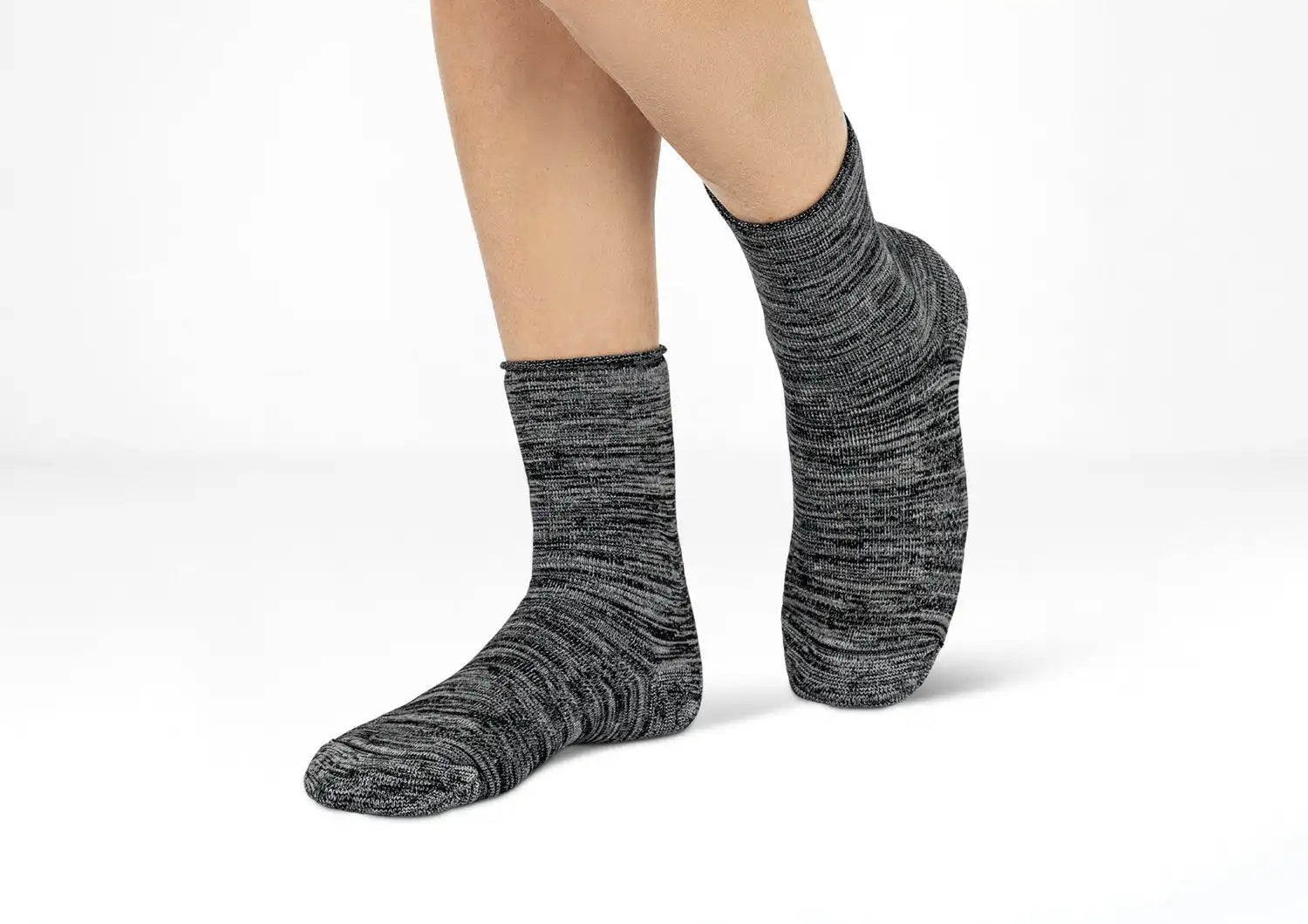 Extra Roomy Socks (Thick) - Black/Gray Secondary image